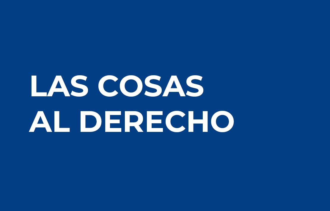 Las cosas al derecho