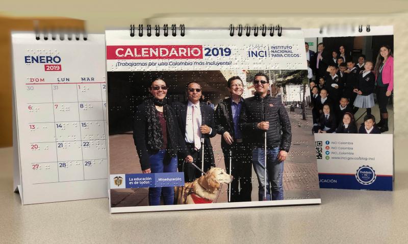Calendario INCI 2019 en la imagen tres calendarios sobre una mesa
