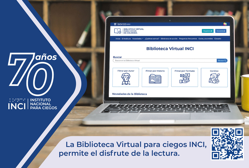 La biblioteca Virtual para ciegos INCI, permite el disfrute de la lectura.