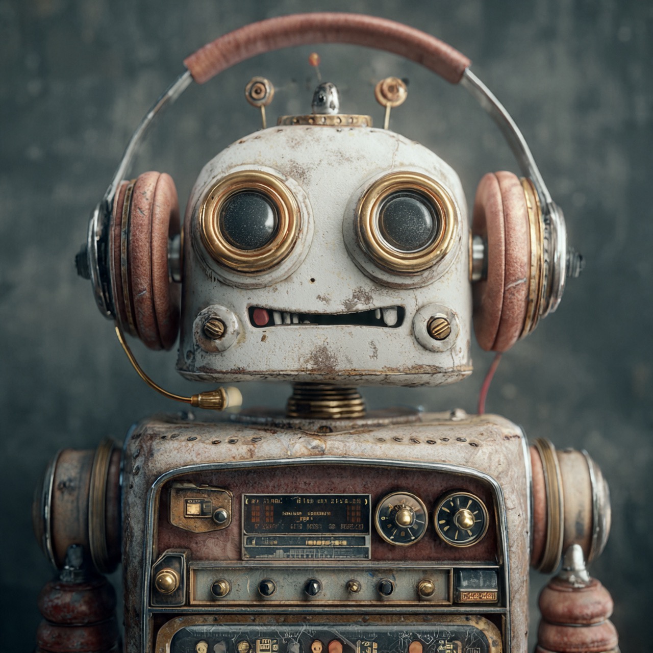 INCIA, Robot antiguo con audífonos 