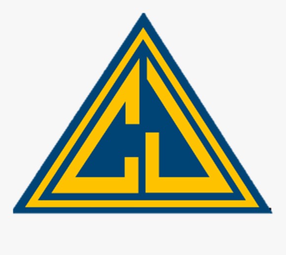 logo del colegio CEP Concordia Universal, el logo es de color azul con dos símbolos de color amarillo