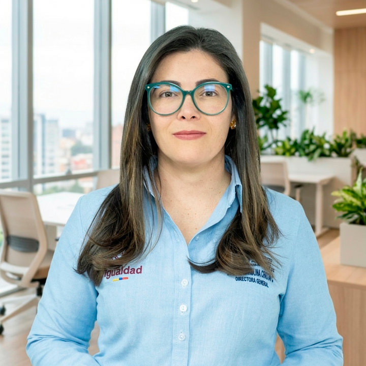 Fotografía de Andrea Carolina Chacón Castillo, Directora del Instituto Nacional para Ciegos