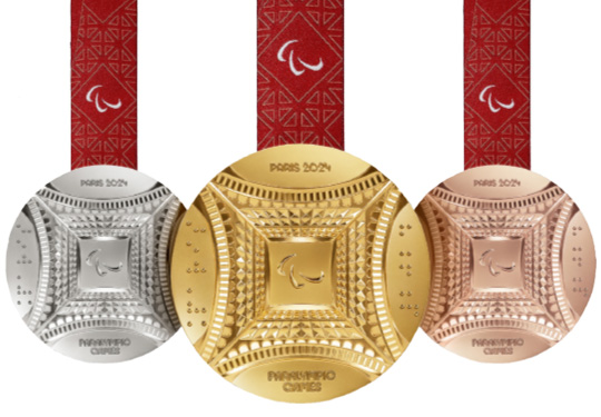 Medallas de premiación juegos Paralímpicos Paris 2024  