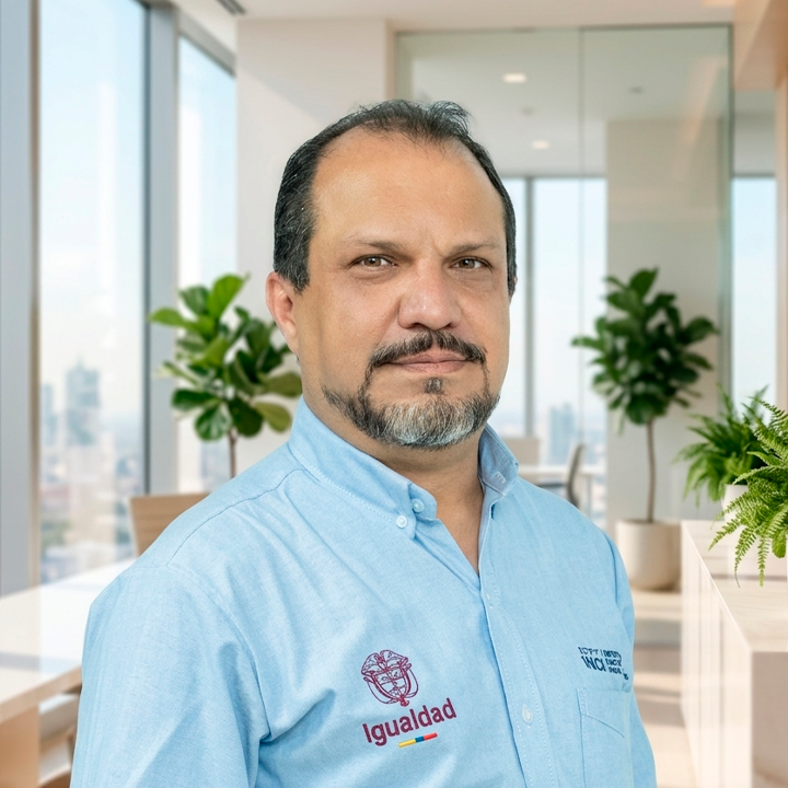 Fotografía de Néstor Raúl Buitrago López, Coordinador Grupo Gestión Interinstitucional del Instituto Nacional para Ciegos