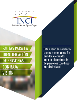 Imagen - Portada Cartilla Pautas para identificar personas con baja visión