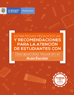 Imagen - Portada Cartilla Estrategias Pedagógicas y recomendaciones para la atención de estudiantes con Discapacidad Visual en el Aula Escolar