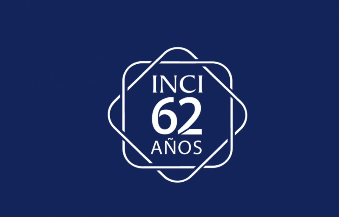 banner azul con el texto: Inci 62 años
