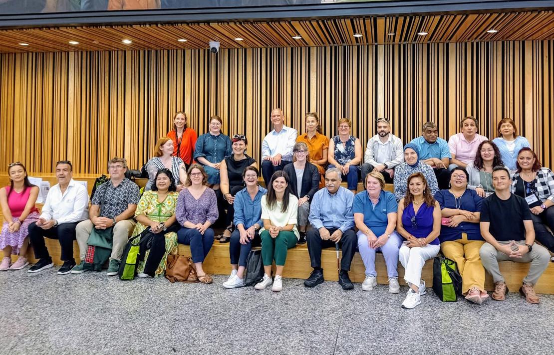 Participantes en el Seminario de 2024 sobre las bibliotecas de la International Federation of Library Associations and Institutions al servicio de las personas con discapacidades de acceso al texto impreso que se llevó a cabo en Washington, D.C.