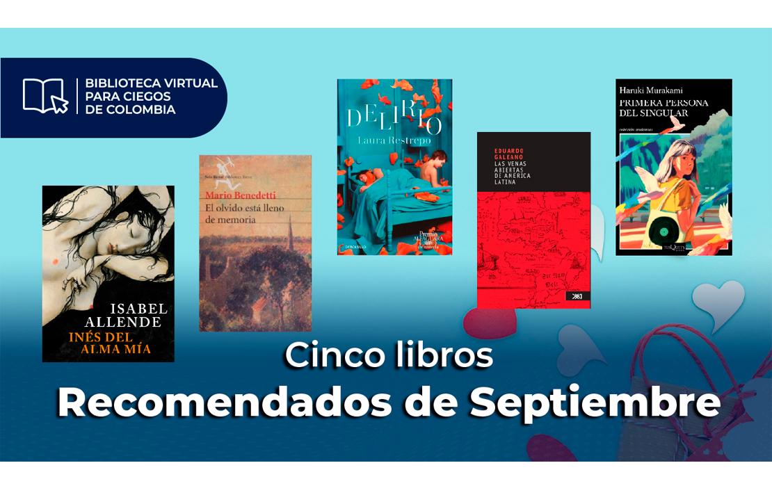 Libros recomendados para el mes de septiembre