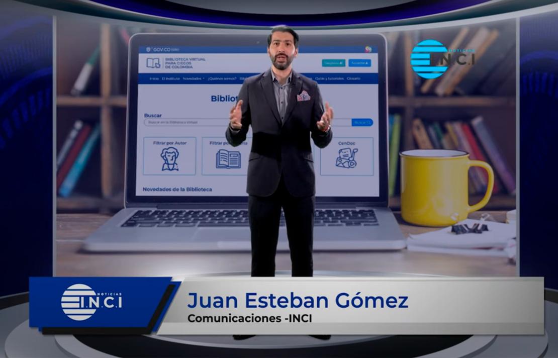 Juan Esteban Gómez, presentando NOTICIAS I.N.C.I.