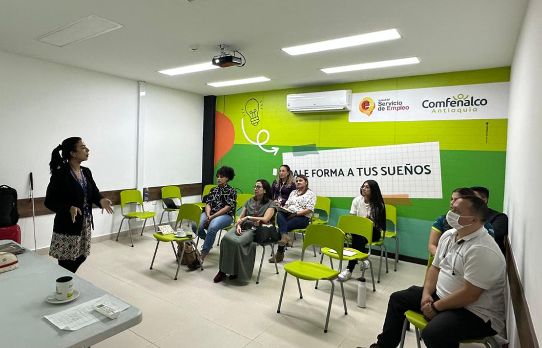 Funcionarios del INCI, durante su visita al departamento de Antioquia donde se realizo articulación institucional  con el fin de brindar apoyo laboral