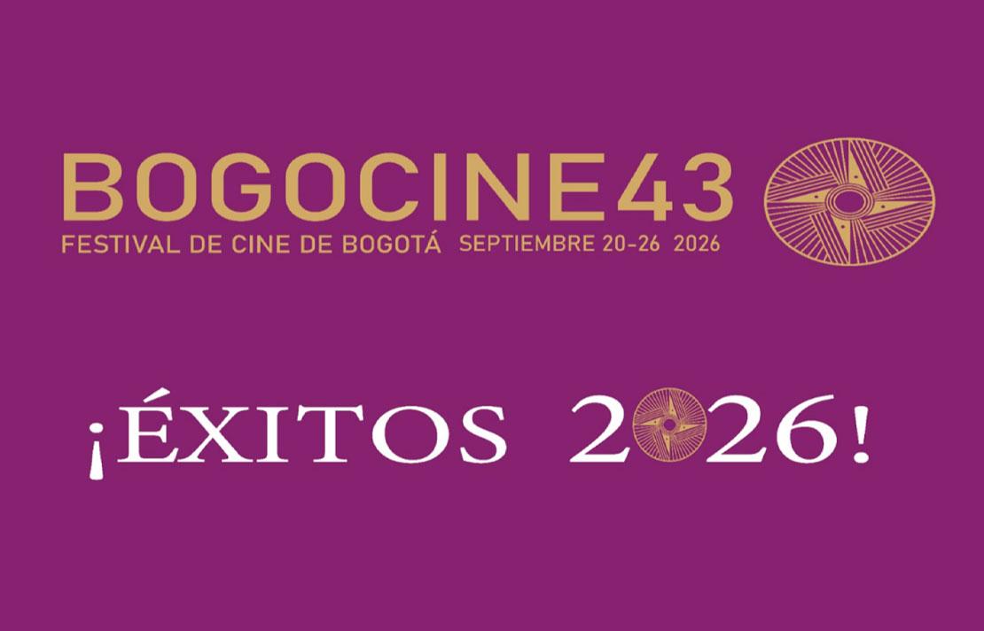 Pieza gráfica de Bogocine 43, Festival de Cine de Bogotá, que se realiza del 20 al 26 de septiembre de 2026.