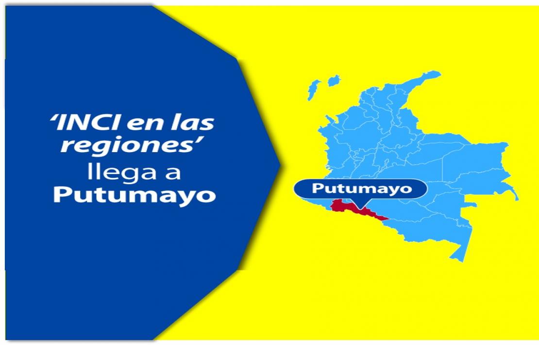 Mapa de Colombia donde se resalta el departamento del putumayo