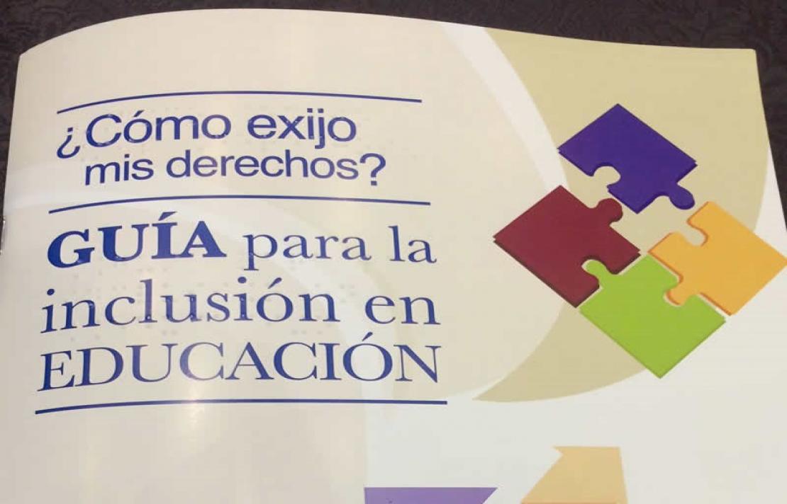 Fotografía de la caratula de la Guía para la Inclusión en Educación