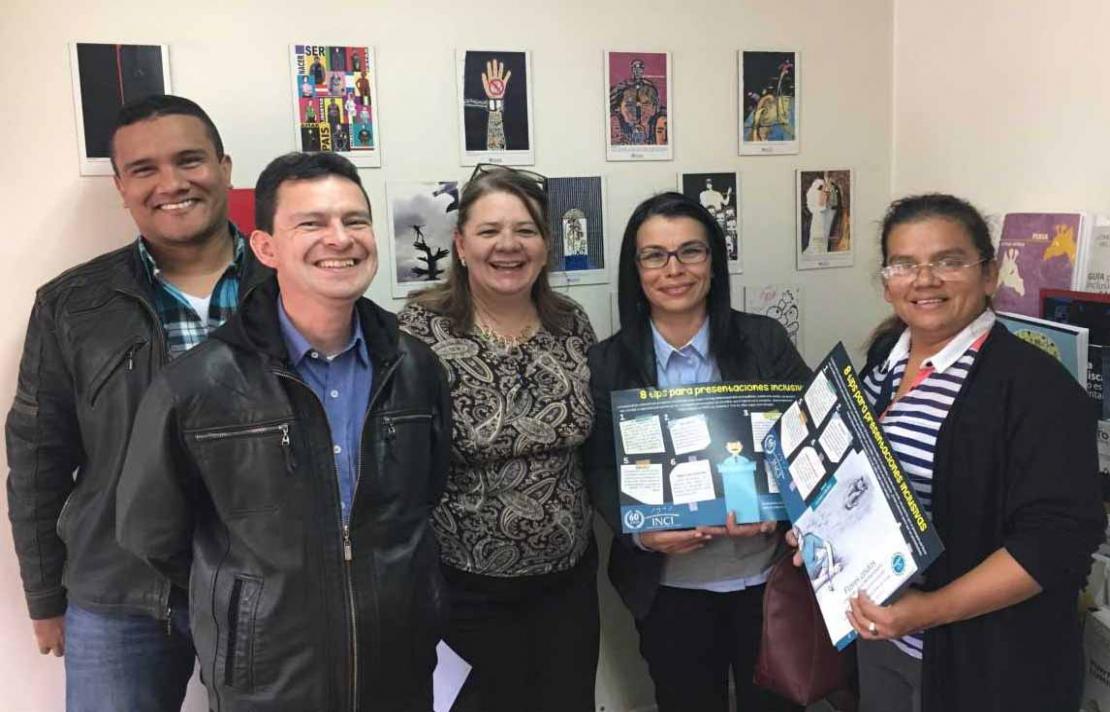 Equipo de Asistencia Técnica del INCI en compañía de representantes del ICFES