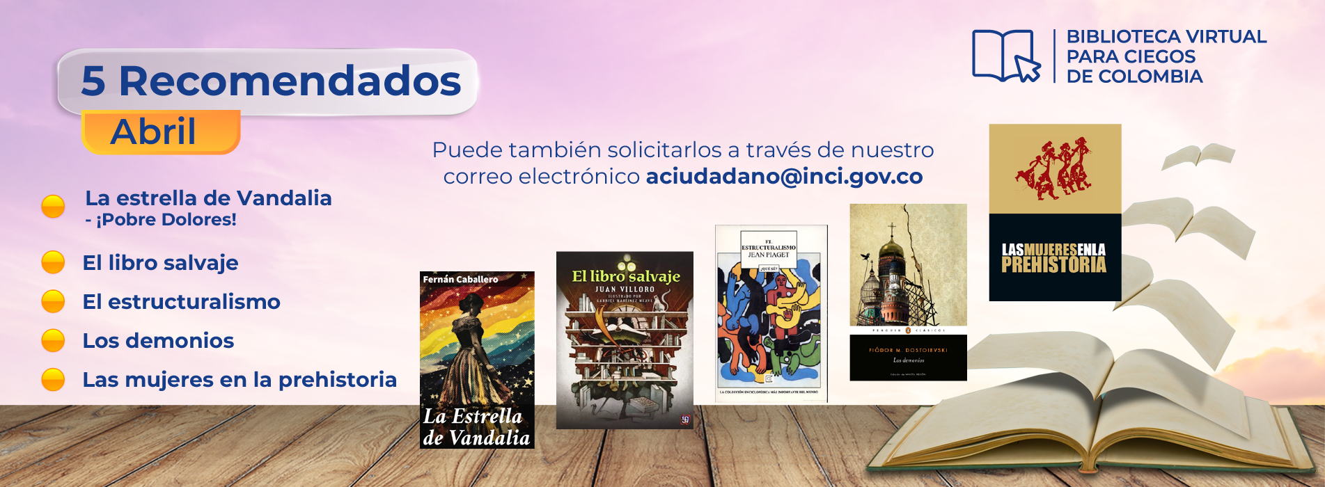Libros recomendados para el mes de abril 2025