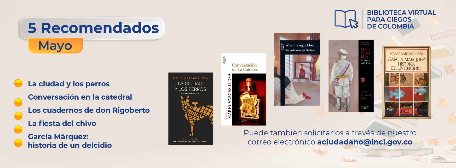 Libros recomendados para el mes de mayo