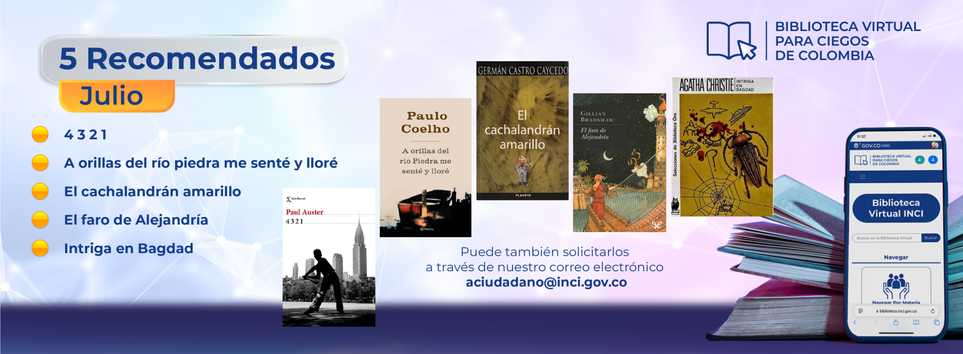 Libros recomendados mes de Julio