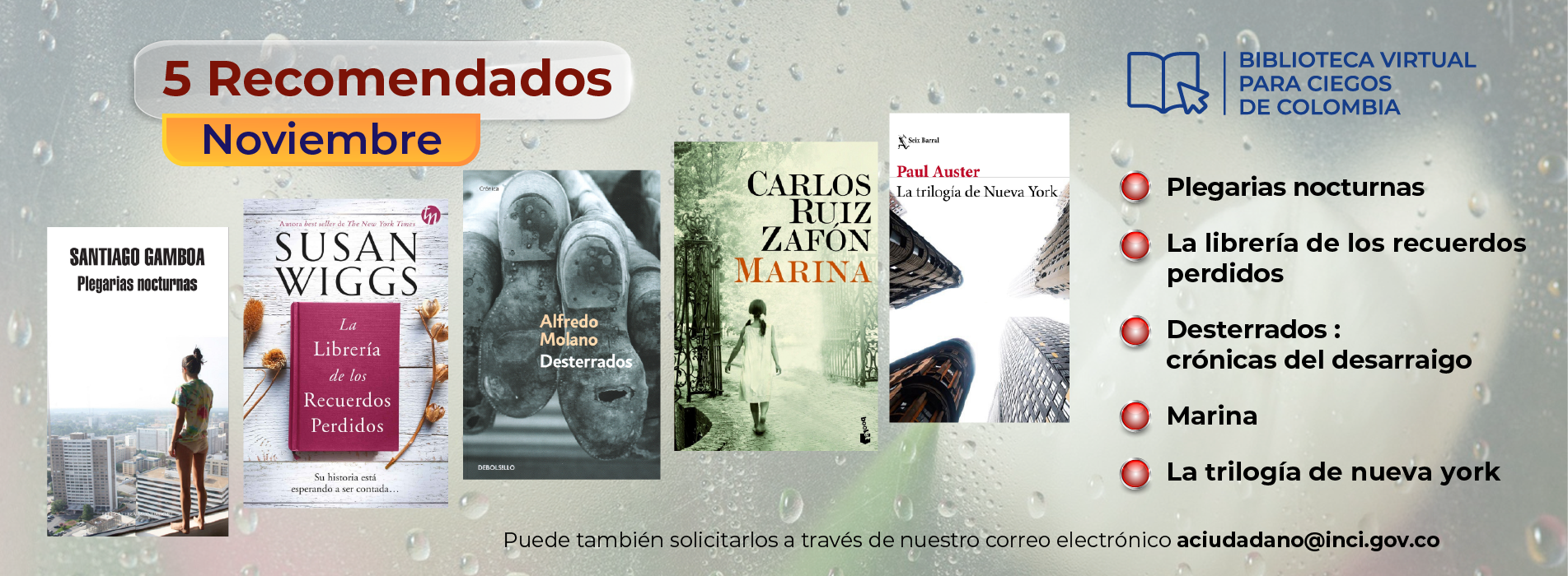Libros recomendados para el mes de noviembre