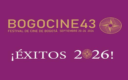 Pieza gráfica de Bogocine 43, Festival de Cine de Bogotá, que se realiza del 20 al 26 de septiembre de 2026.