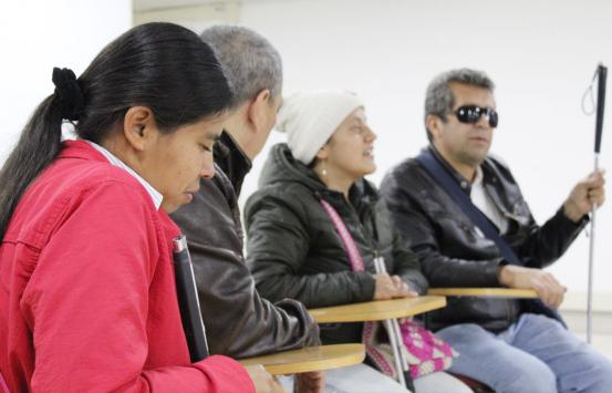 Personas con discapacidad visual en el inci