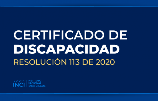 Imagen, Certificado de discapacidad