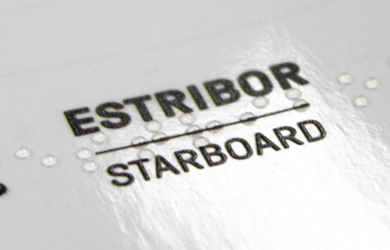 Fotografía, Señal en Braille y tinta