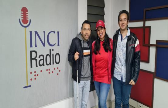 natalia_benavides_inciradio.jpg imagen de carlos quintero, camilo garnica y la invitada natalia benavides en la cabina de inciradio