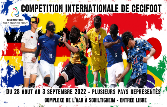Competición internacional de fútbol ciegos del 28 de agosto al 3 de septiembre en Francia. Brasil campeón Japón subcampeón Francia tercer lugar