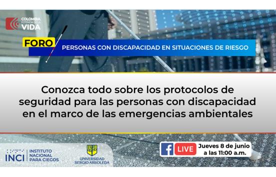 Invitación Foro-Personas con discapacidad visual en situaciones de riesgo