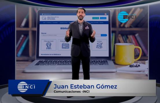 Juan Esteban Gómez, presentando NOTICIAS I.N.C.I.