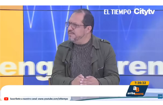 Néstor Buitrago, Coordinador del área de Gestión Interinstitucional en entrevista del programa Arriba Bogotá del Canal City TV