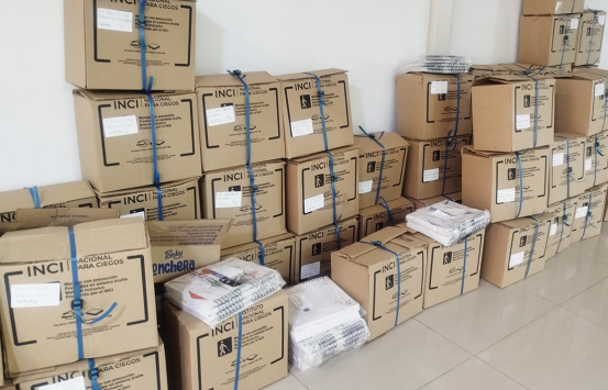 Kits de dotación con material especializado entregados por el INCI, a 56 instituciones educativas de diferentes regiones del país.