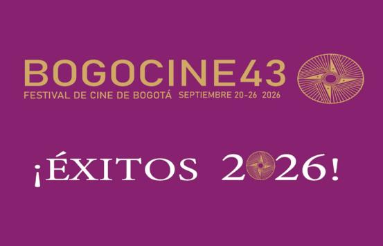 Pieza gráfica de Bogocine 43, Festival de Cine de Bogotá, que se realiza del 20 al 26 de septiembre de 2026.