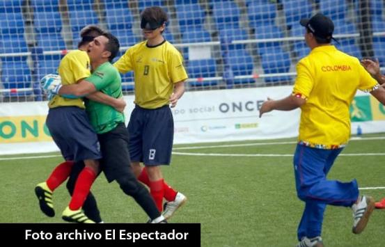 Jugadores de fútbol con discapacidad visual