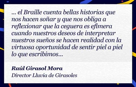 Imagen del texto del mensaje enviado por Raúl Girasol Mora