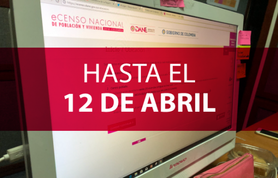 Imagen, con el texto, Censo hasta el 12 de abril