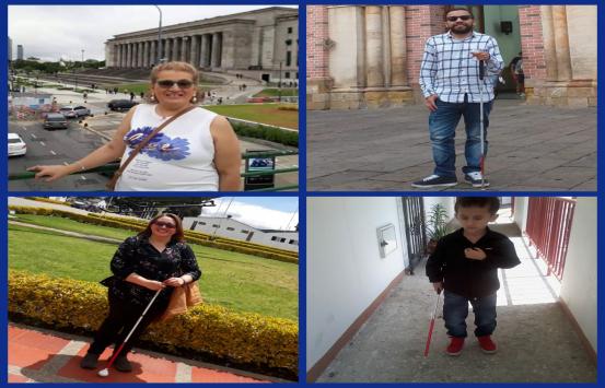 Foto, cuatro personas con discapacidad visual que compartieron sus anécdotas para el día mundial del bastón blanco